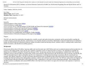 NIH Request for Information (RFI)